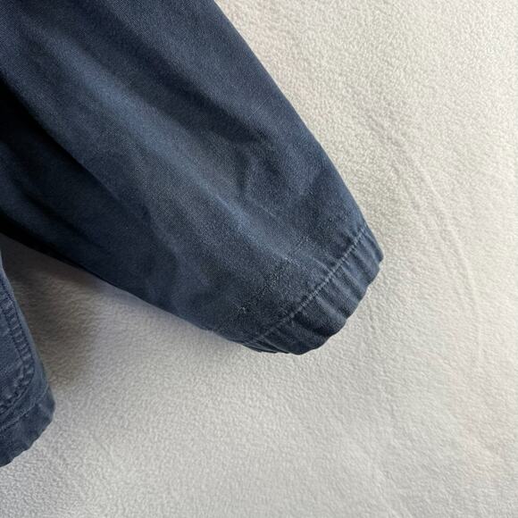 Vintage Mickey Mouse Jacket Men's Large Blue Disney Canvas Boxy barn Cropped 90s - Picture 3 of 12